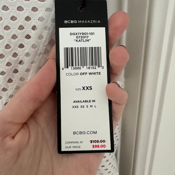 BCBG Kaitlin Knit White Top - Picture 5 of 5